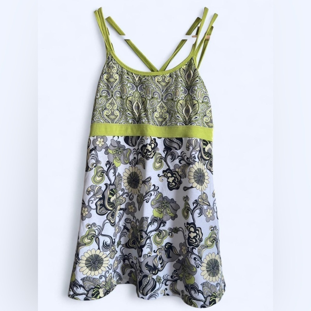 Prana Womens Breathe Kaley Tank Top Shirt Multicolour Maximalism Whimsy
